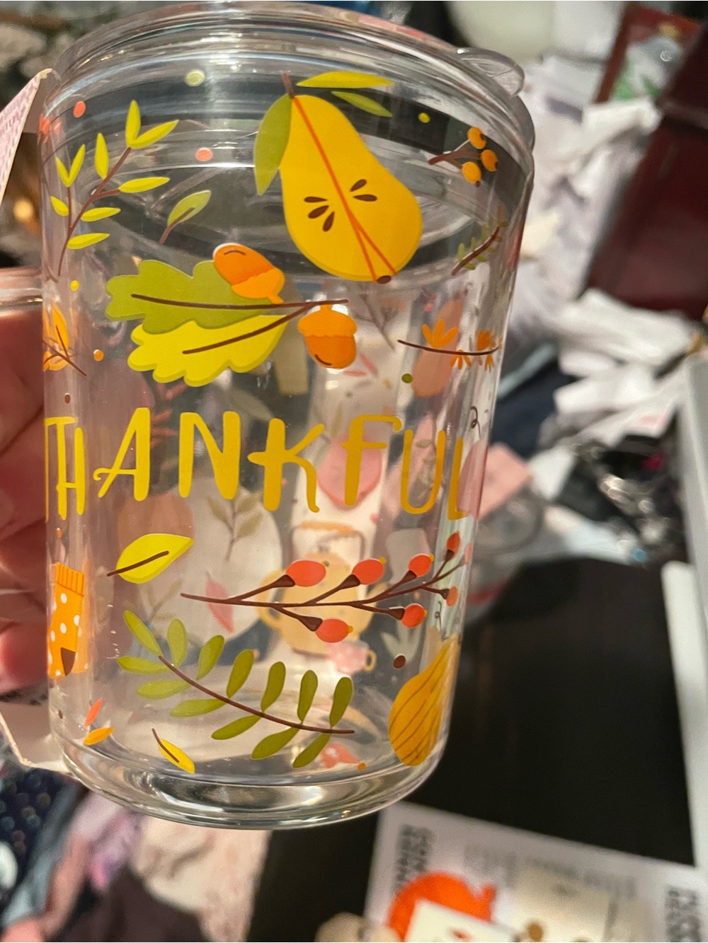 Thankful Fall Acrylic Tumbler – Yellow & Green